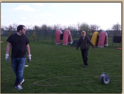 Tunnel zum Trocknen aufgahängt