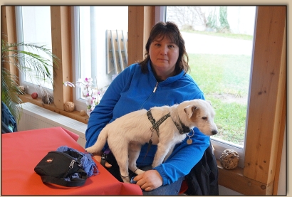 Silke informiert ber unsere Flinke Pfoten Fahrt