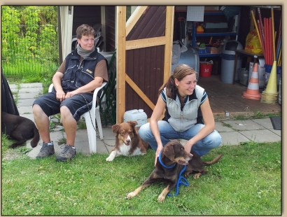 Tanja mit Anny und Claudia mit Luna