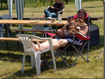 Entspannung in den Pausen ... Noro und Biggi