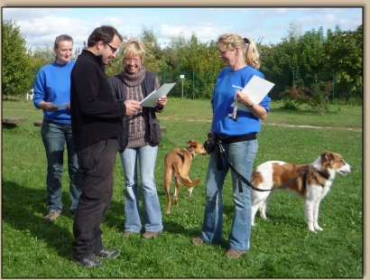 Verlesen der Platzierungen des Spassturniers