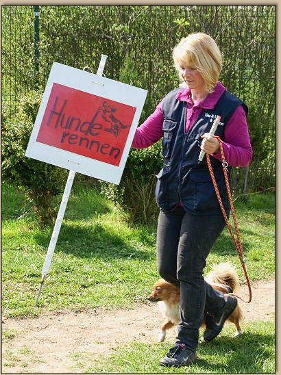 Tina am Start mit Lilly