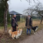 Gabi mit Monty und Sanni mit Kalle